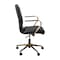 Flash Furniture Black LeatherSoft Office Chair with Gold Arms GO-21111B-BK-GLD-GG - alternate 6
